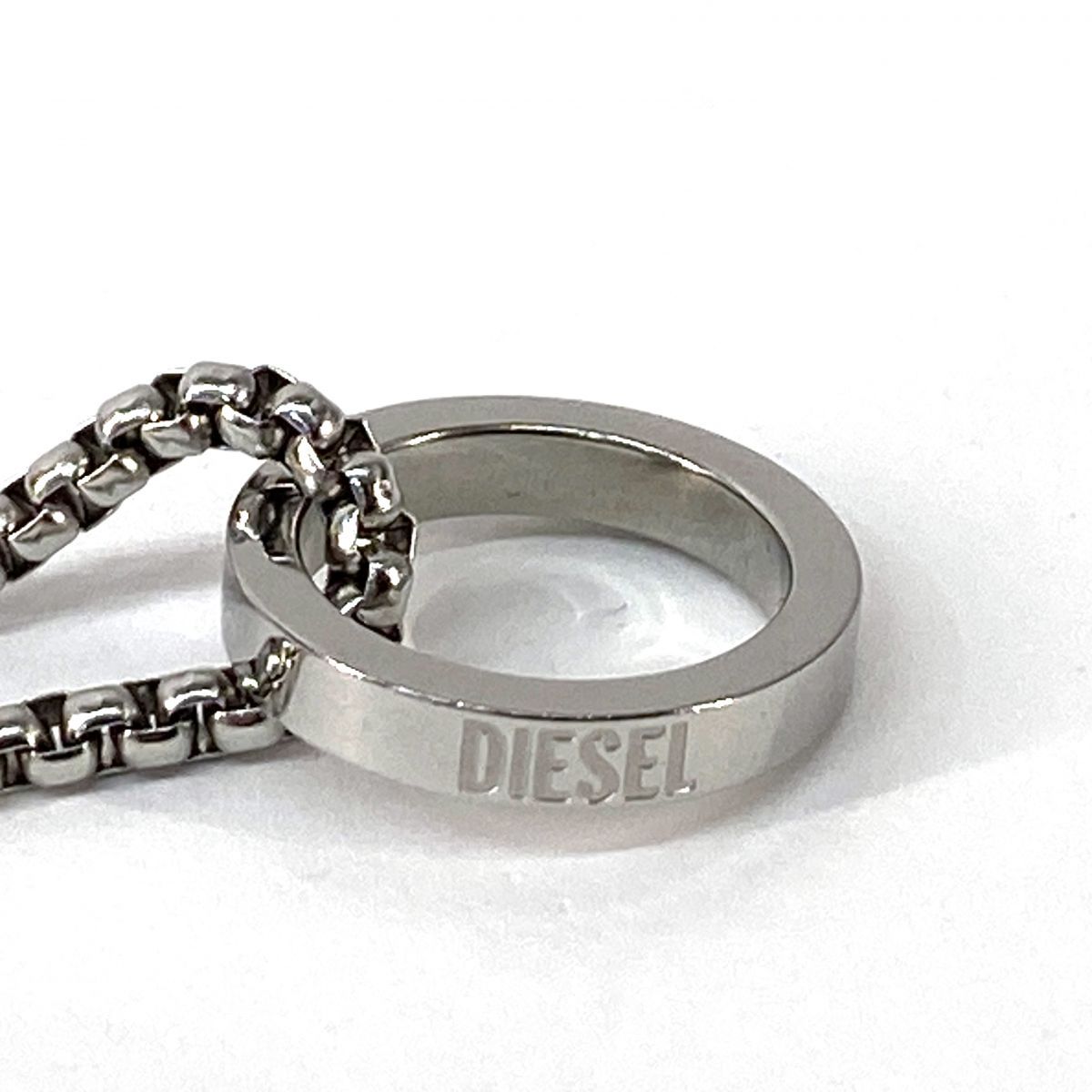 DIESEL ディーゼル ダブルリングネックレス DX116800DJW ※中古 - メルカリ