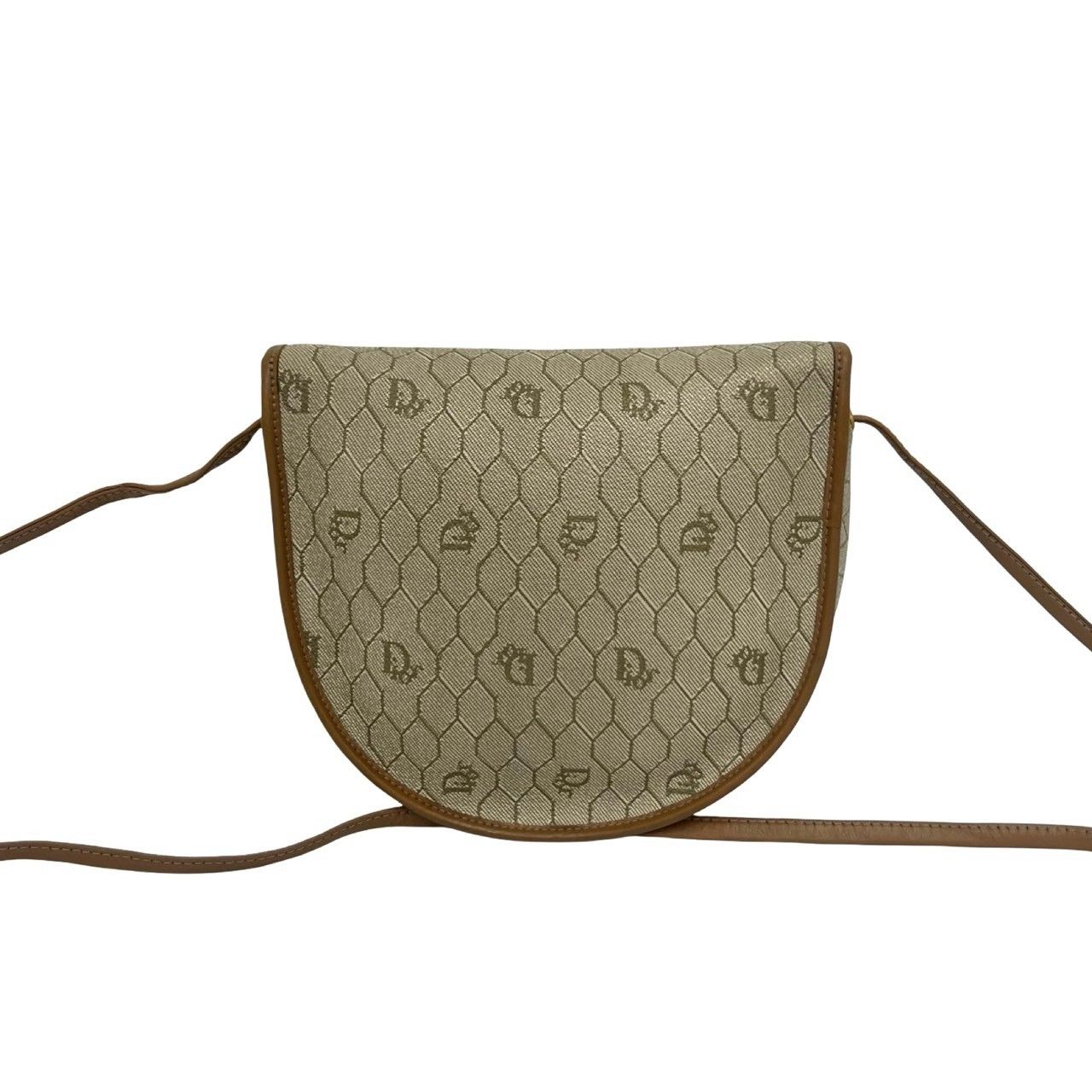極 美品 Christian Dior ディオール ヴィンテージ ロゴ 金具 ハニカム 