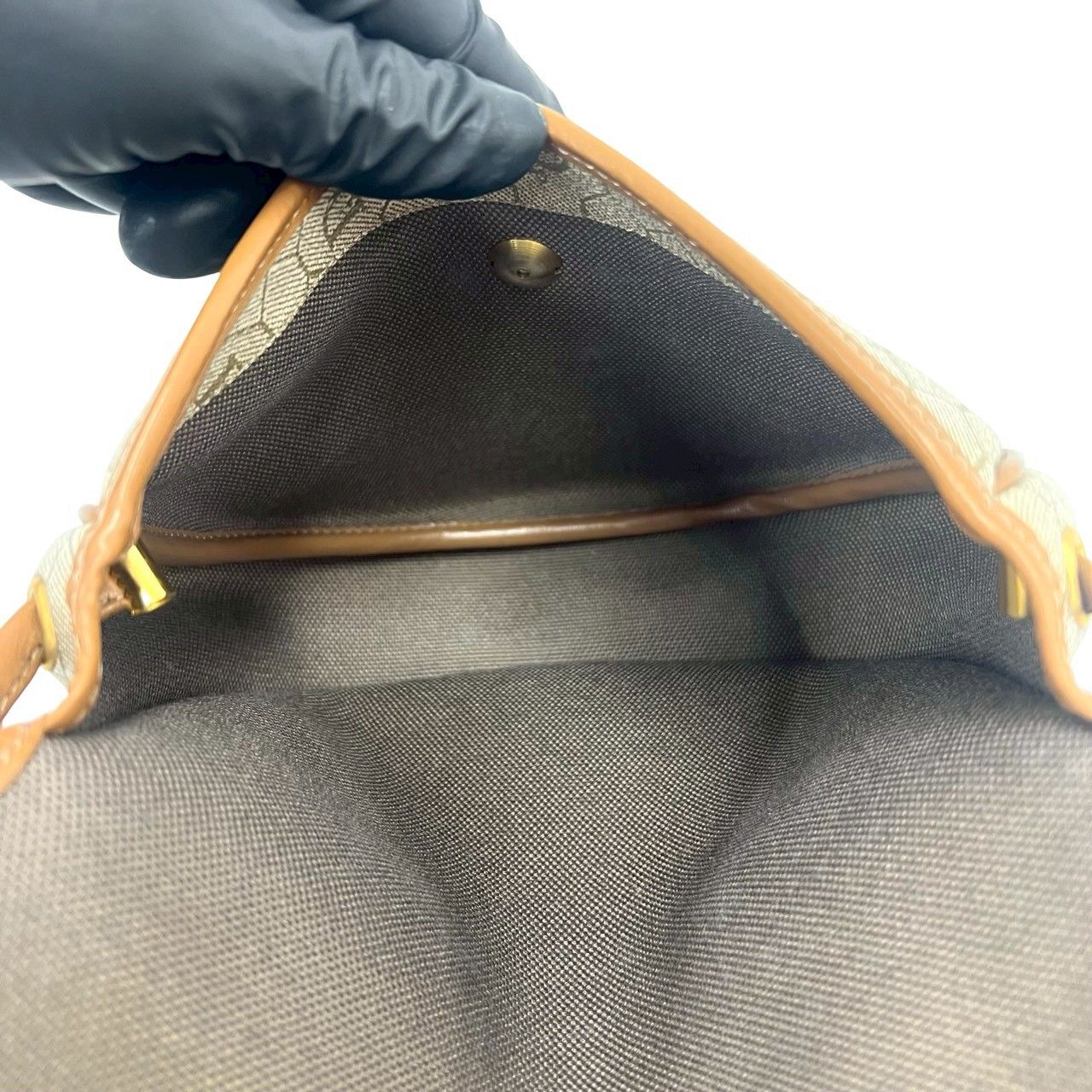 極 美品 Christian Dior ディオール ヴィンテージ ロゴ 金具 ハニカム 
