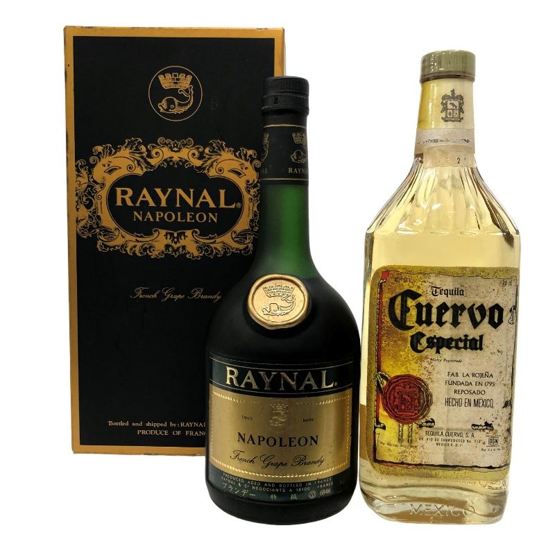 洋酒2本セット ブランデー RAYNAL NAPOLEON + テキーラ CUERVO