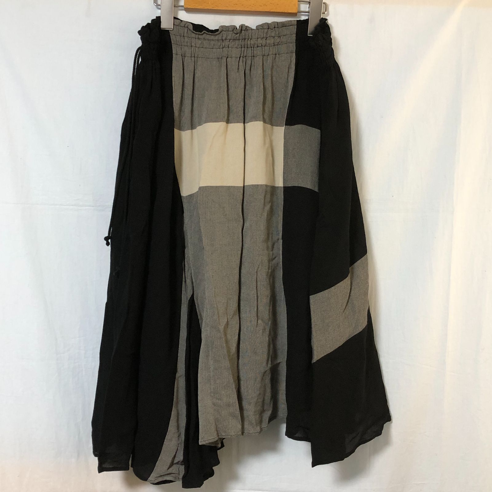 [城東78-006] Y's ワイズ アシメントリー 切替 ロングスカート