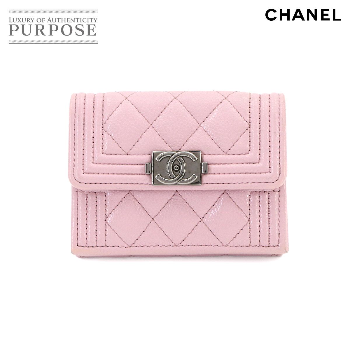 シャネル CHANEL ボーイシャネル スモール フラップ ウォレット 三