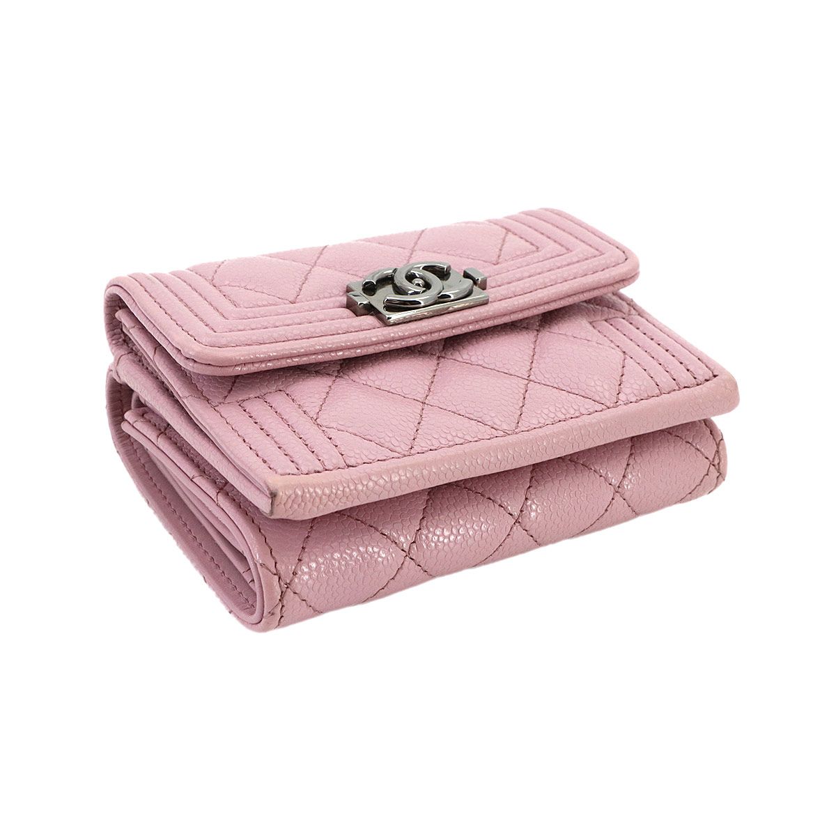 シャネル CHANEL ボーイシャネル スモール フラップ ウォレット 三