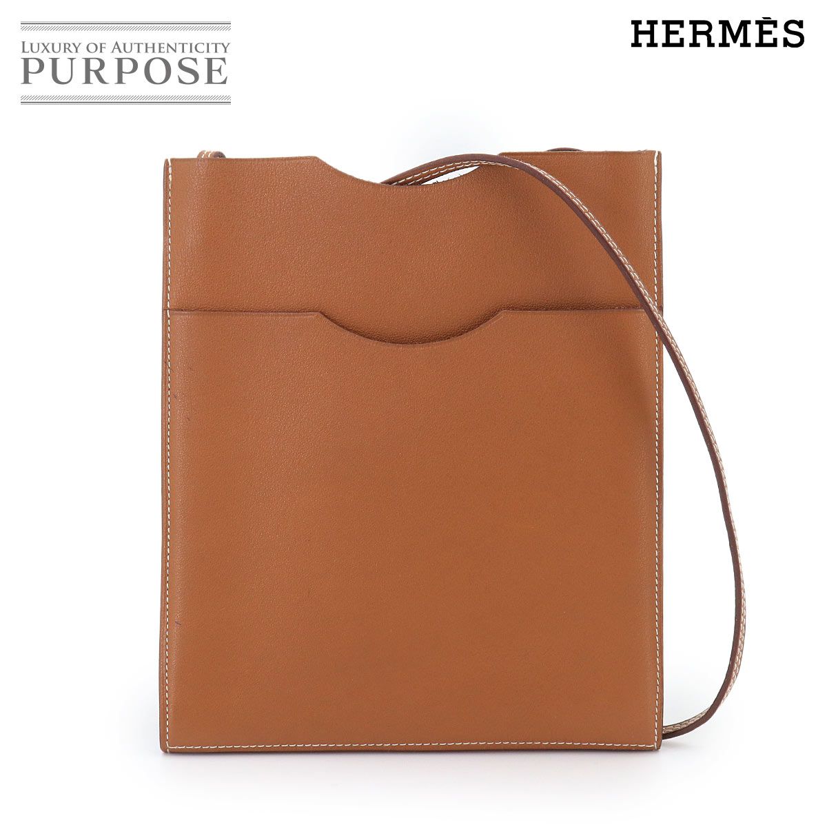 新品同様 エルメス HERMES オニメトゥ 2 PM ショルダー バッグ ポシェット スイフト ゴールド □K刻印 Onimaitou 2 PM 90324578