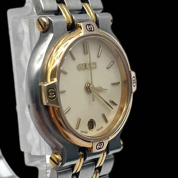 新品電池 稼働品 GUCCI グッチ レディース腕時計 9000L クォーツQZ