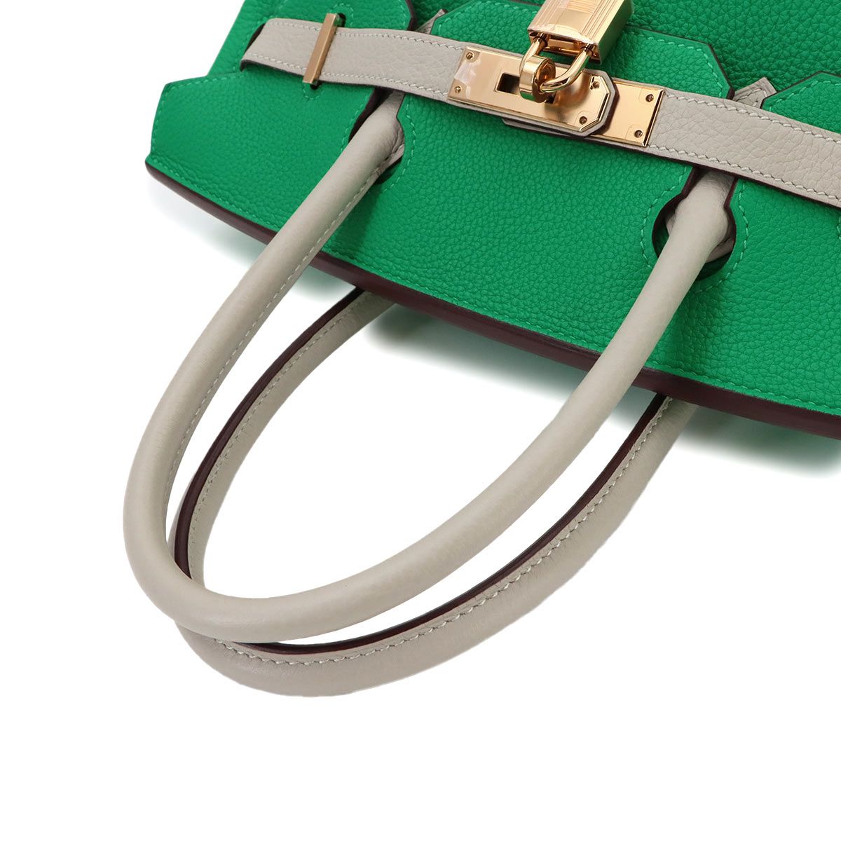 未使用 展示品 エルメス HERMES バーキン30 パーソナル SPO トゴ ミント グリスパール ハンド バッグ B刻印 ゴールド 金具 Birkin 90326974