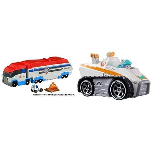 新品 パウ・パトロール パウっと出動! パウパトローラーとパウ・パトロール ダイキャストビークル エベレスト スノーキャットのセット