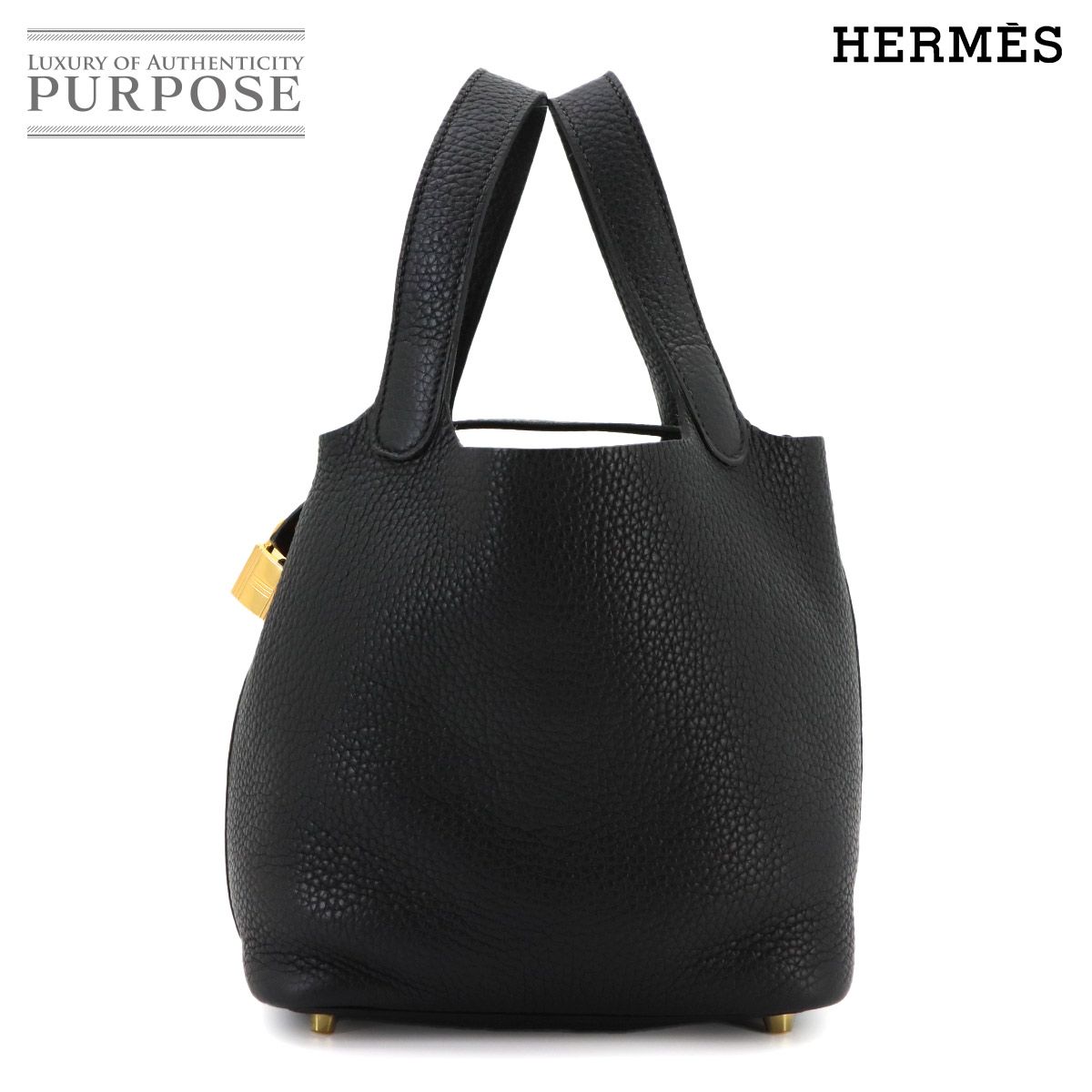 エルメス HERMES ピコタンロック PM ハンド バッグ トリヨンクレマンス ブラック Y刻印 Picotin Lock PM 90327005