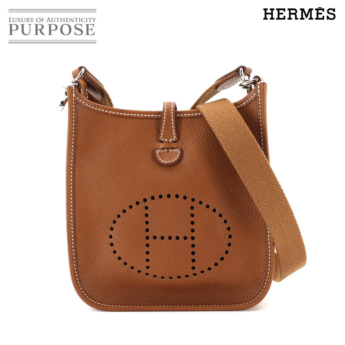 未使用 展示品 エルメス HERMES エブリン アマゾン TPM ショルダー バッグ バレニアフォーブル フォーヴ W刻印 シルバー 金具 90327185