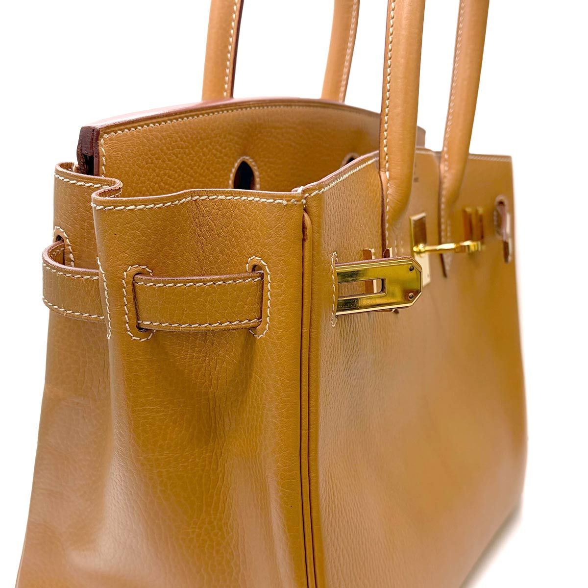 美品 エルメス HERMES バーキン30 アルデンヌ ナチュラル ハンド