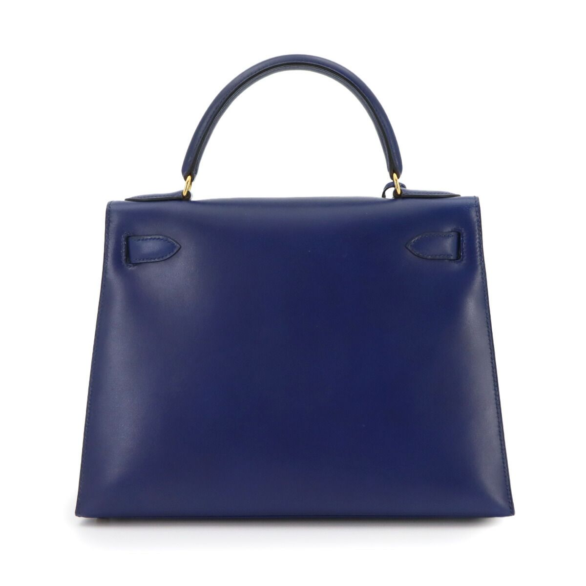 新品同様 エルメス HERMES ケリー 28 ボックスカーフ ブルー 2way