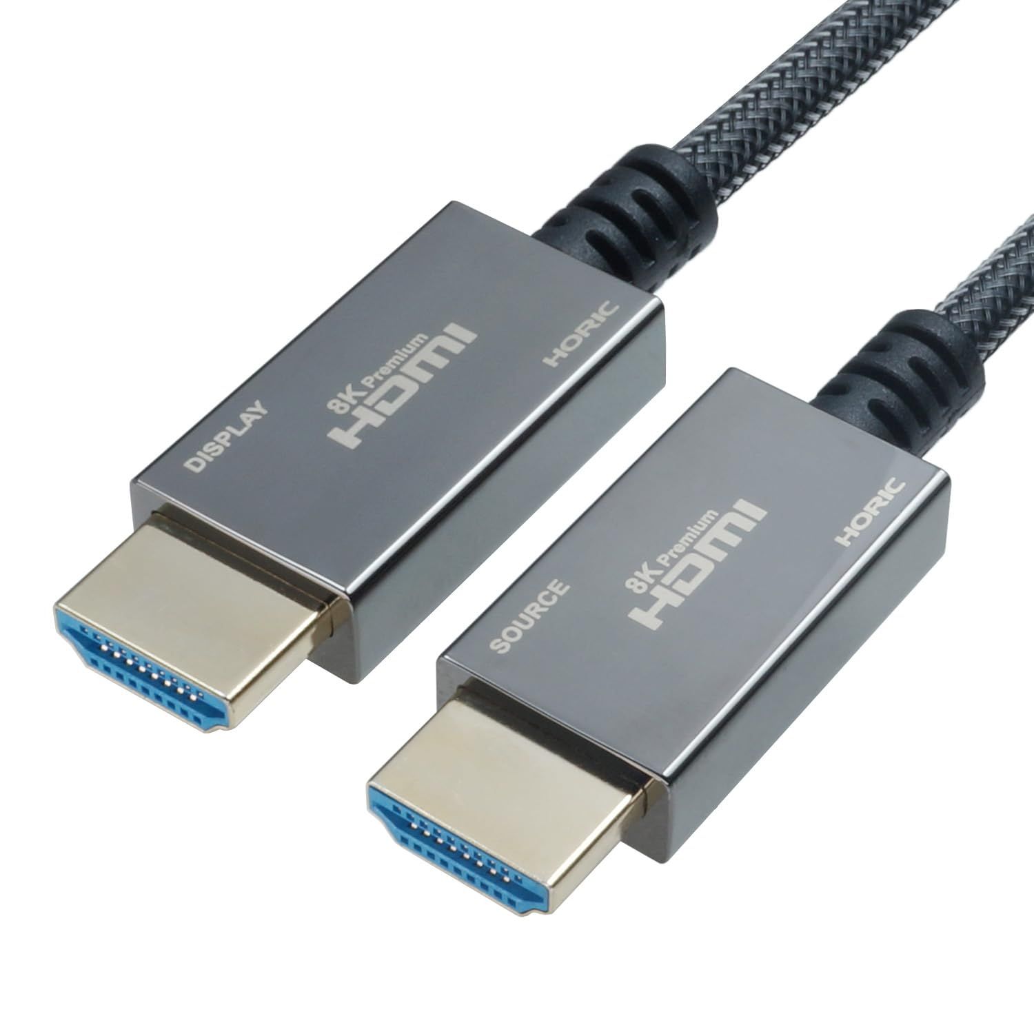 新品 ホーリック 光ファイバー 8KPremium ウルトラハイスピードHDMIケーブル 30m 8K/60p 4K/120p 48Gbps HDMI 2.1 HDR メッシュタイプ ブラック HH300-086BB