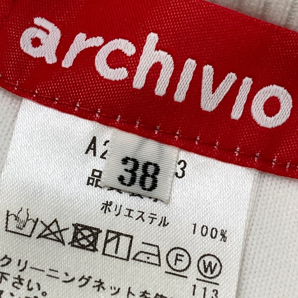 サイズ：38 ARCHIVIO アルチビオ ニット 裾プリーツスカート ホワイト