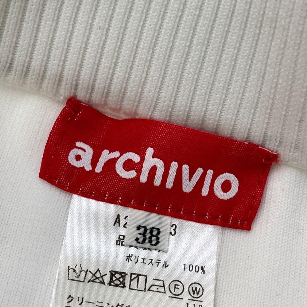 サイズ：38 ARCHIVIO アルチビオ ニット 裾プリーツスカート ホワイト