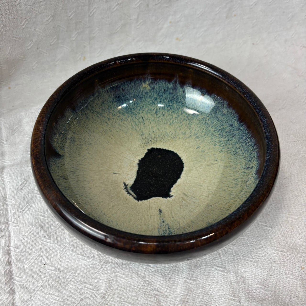 ゲルトクナッパー 陶芸品 496 Gero Knapper ゲルト クナッパー 1978年 作 陶鉢 茶碗 共箱付 天目