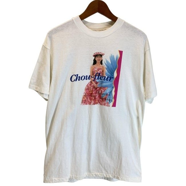 【中古】　Hanes　岡村孝子　アーティストT　90s vintage　90年代　OLD　半袖　トップス　クルーネック　プリント　アー写　ツアーT　USA製　古着　/1590