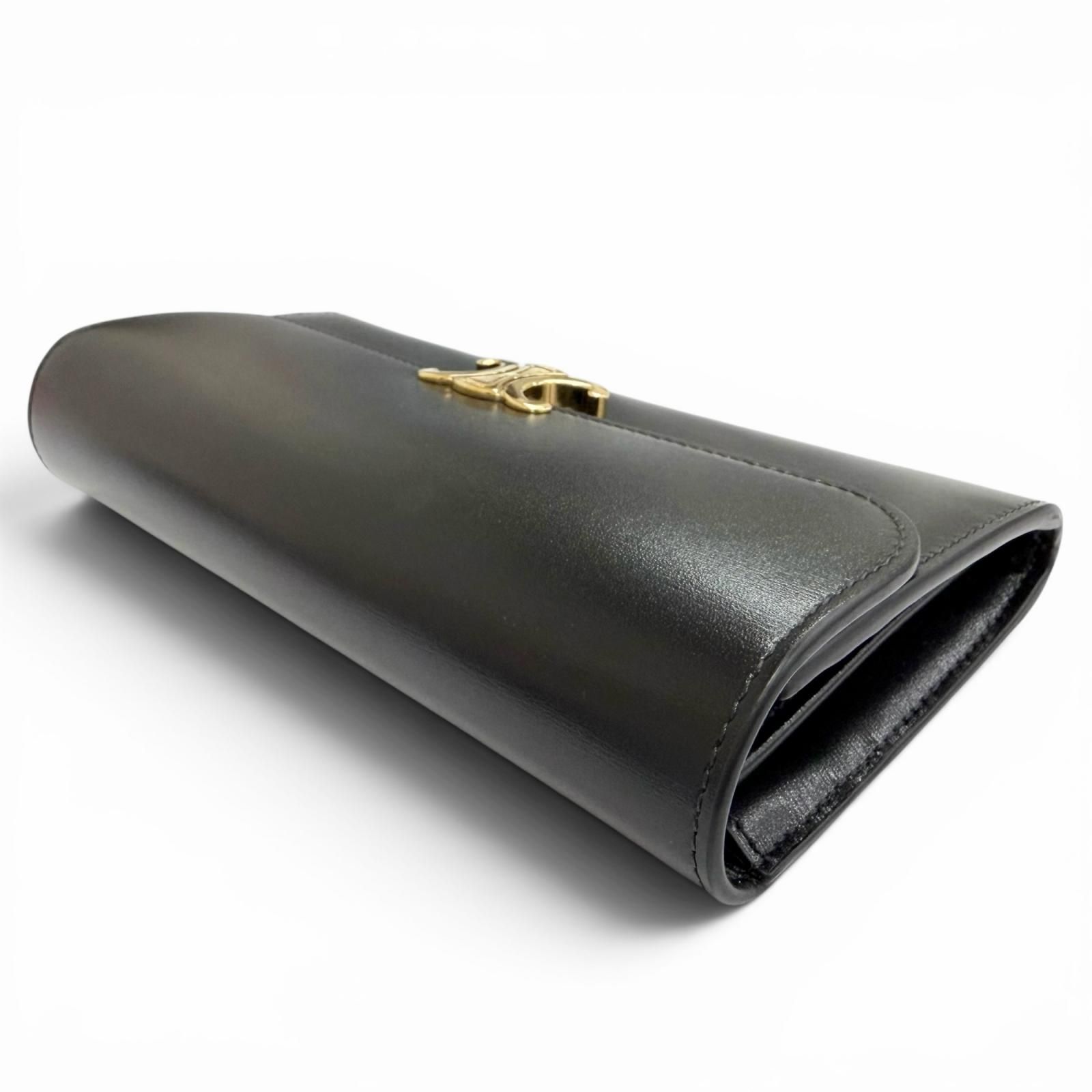 極美品△CELINE セリーヌ 10E313DPV シャイニーカーフスキン 
