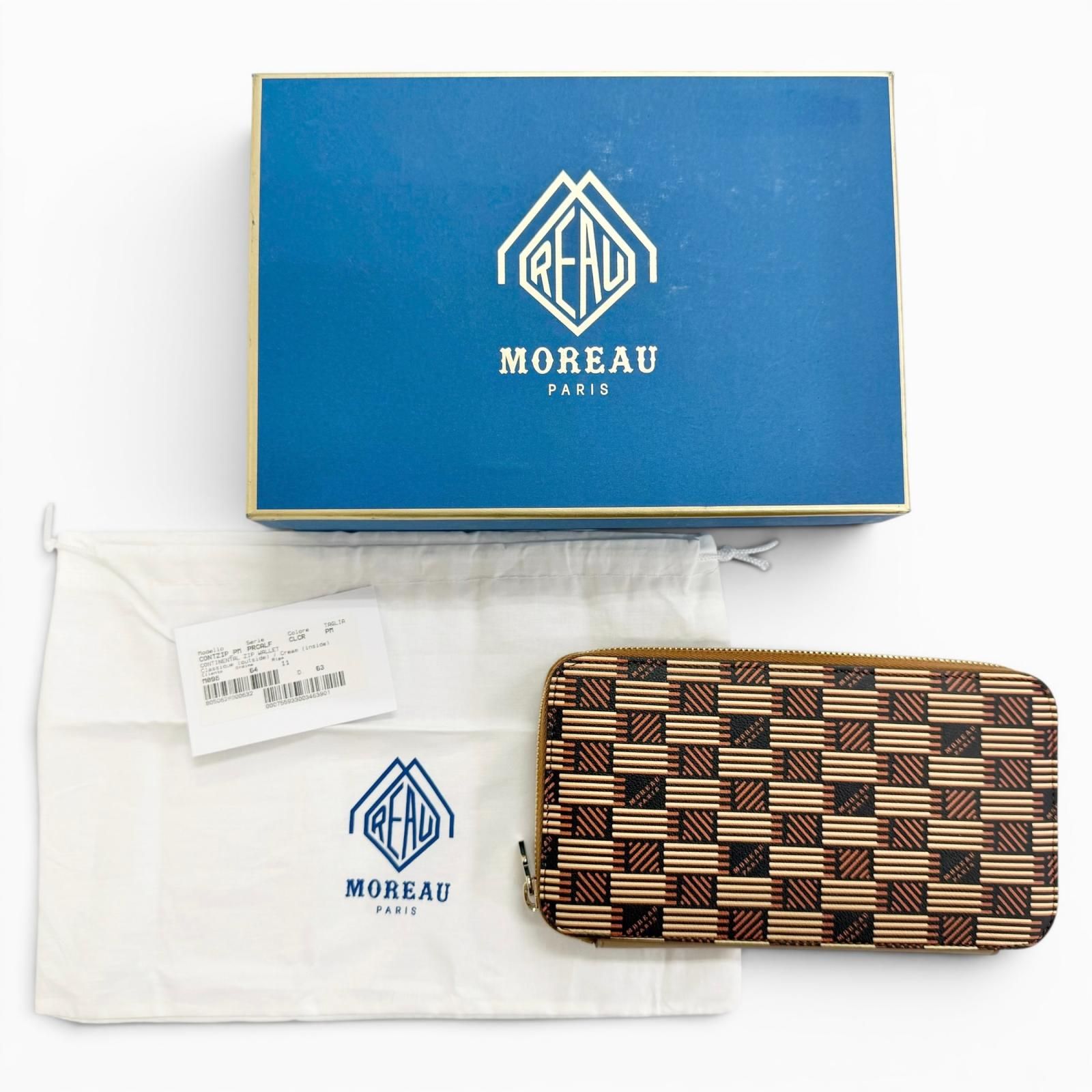 未使用品△MOREAU PARIS モローパリ PZ1216IOVOSTECEI レザー