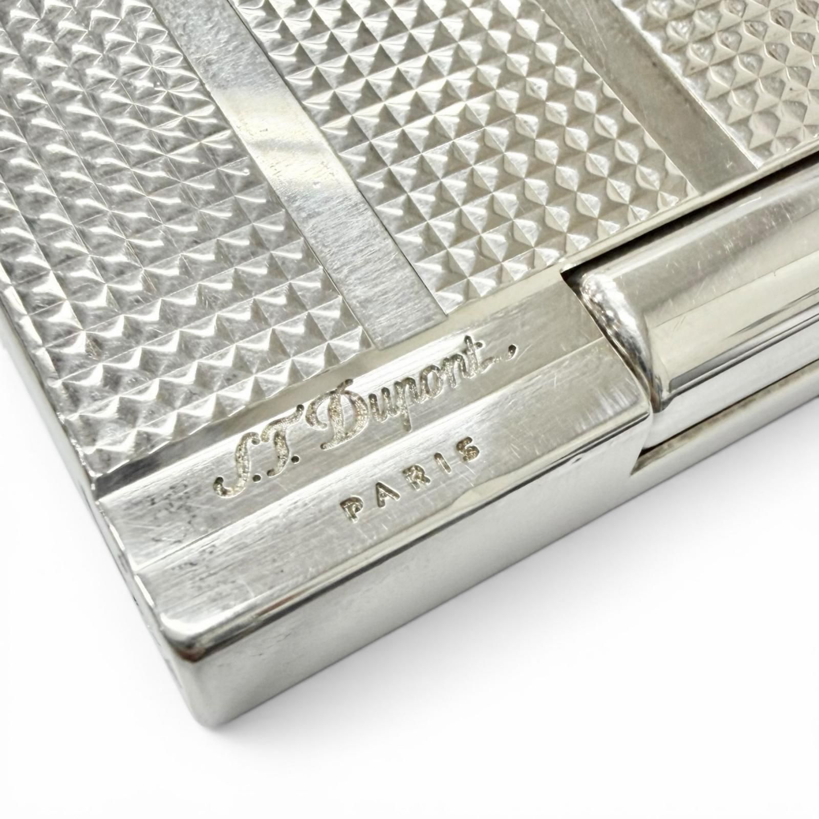 美品□Dupont デュポン ギャッツビー ヘリンボーン柄 スクエア型 