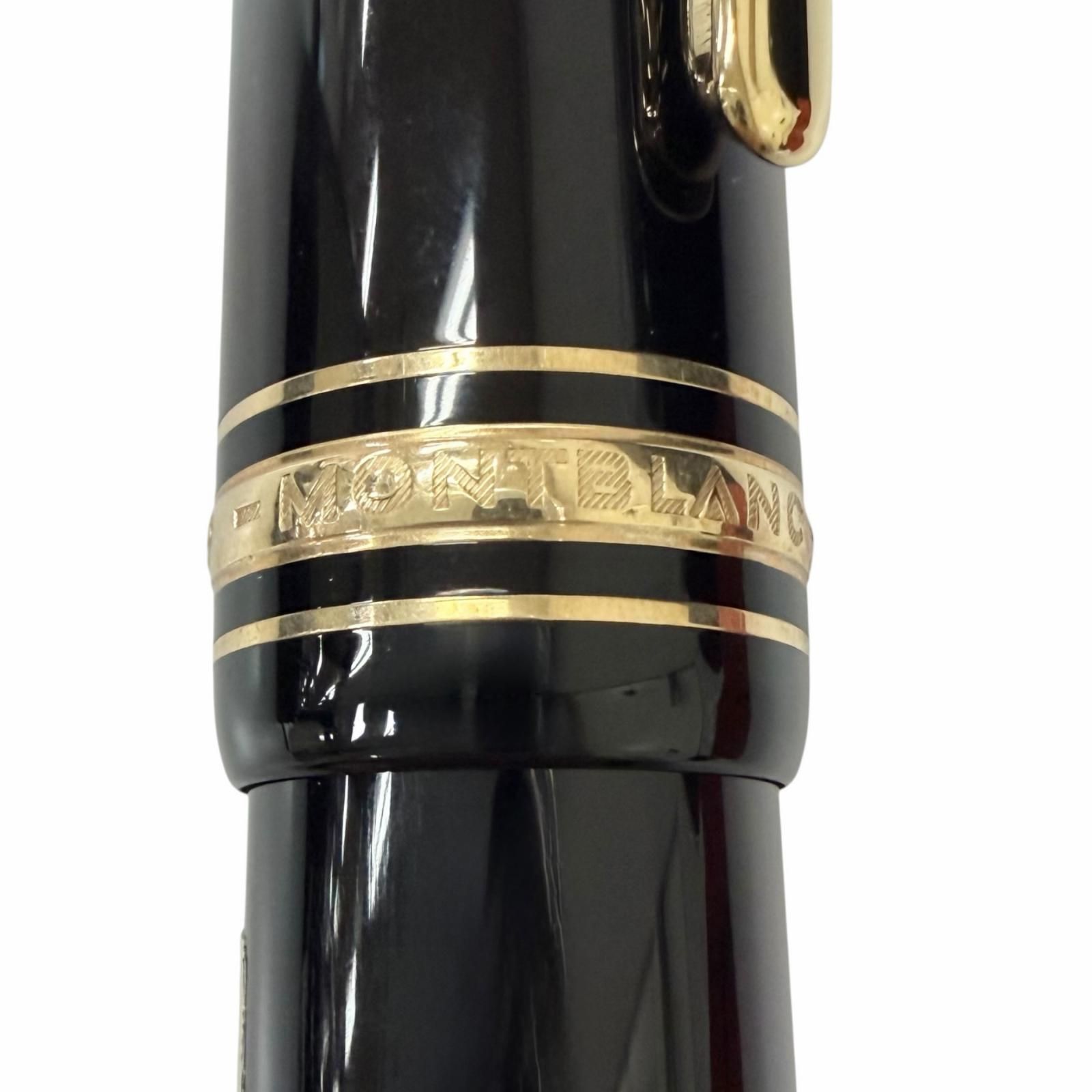 極美品▼MONTBLANC モンブラン マイスターシュテュック ペン先18K Bニブ ホワイトスター 万年筆 ブラック ゴールド ドイツ製 メンズ MONTBLANC（モンブラン） 万年筆 マイスターシュテュック 149 K14ペン