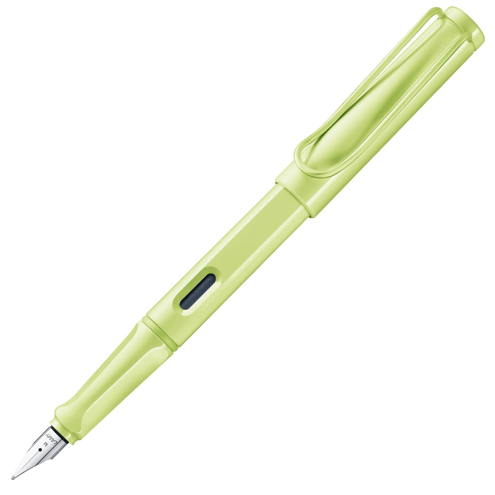 新品 LAMY（ラミー）safari スプリンググリーン 万年筆 黄緑 - 人間工学に基づいたグリップと磨き上げられたスチール製のペン先 サイズ M - 筆記やカリグラフィーに最適 - LAMY T 10 ブルー インクカートリッジ 付き - 右利き用