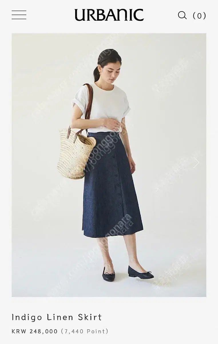 Urbanic30 アーバニック30 Indigo リネン スカート s