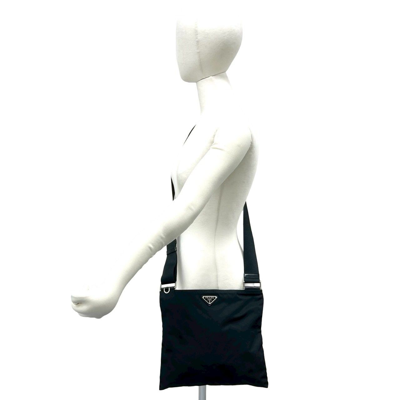 極 美品 PRADA プラダ 三角ロゴ 金具 テスート ナイロン ミニ