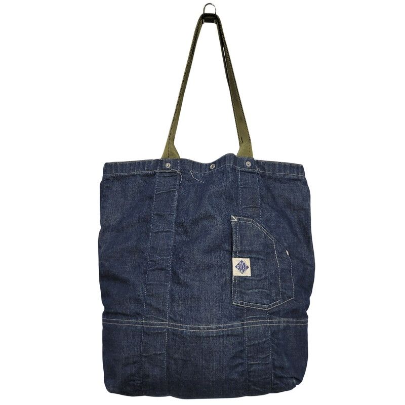【中古品】 POST O'ALLS ポストオーバーオールズ USA製 DENIM TOTE BAG デニム トート バッグ カバン 鞄 【188-260527-cs-13-izu】