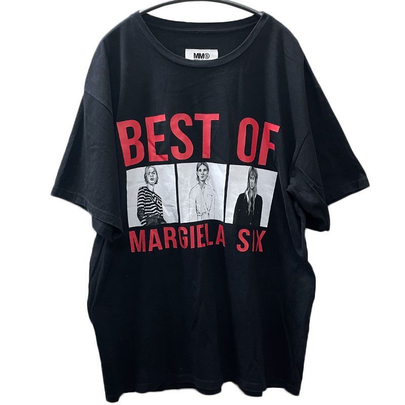 【中古】MM6 Maison Margiela/エムエムシックス メゾンマルジェラ BEST OF MARGIELA SIX ベストオブマルジェラ プリントＴシャツ ブラック M レディース ユニセックス