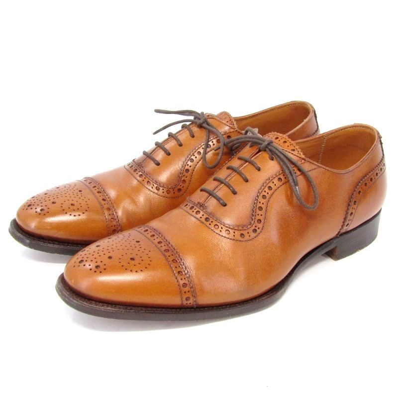 UNIONIMPERIAL ユニオンインペリアル US7.5 25.5cm セミブローグ U2002 エントリーライン 内羽根 ブラウン アノネイカーフ 35005597