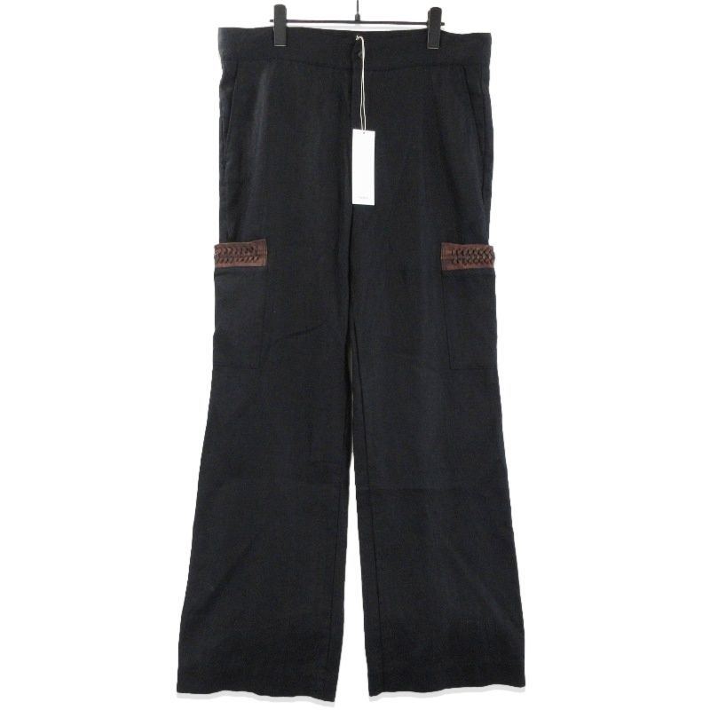 未使用 Fujimoto フジモト Engraved Linen Trousers FJ261-60-002 リネン トラウザーズ イージーパンツ ブラック 黒 2 71015827