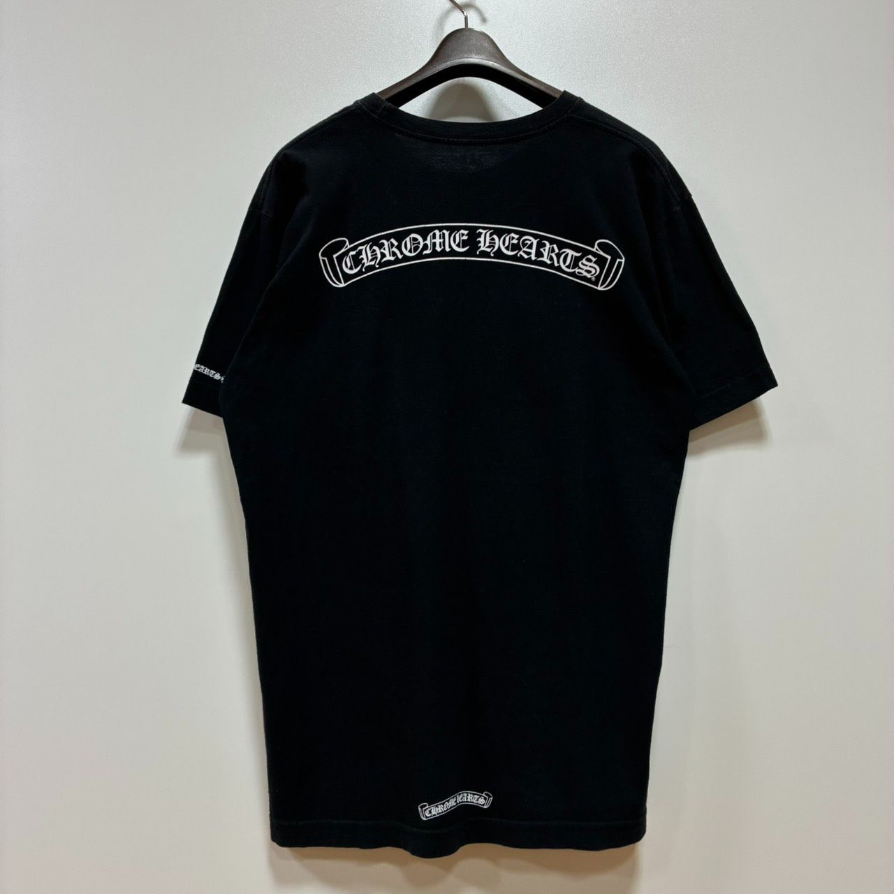 クロムハーツ スクロールラベル 半袖Tシャツ 黒 ブラック Lサイズ 美品 