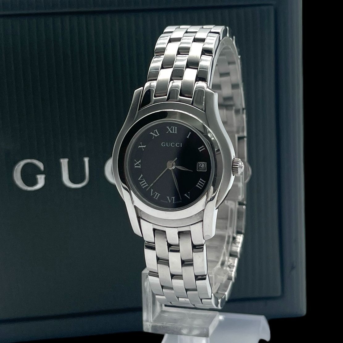 新品電池 稼働品 GUCCI グッチ レディース腕時計 5500L クォーツQZ