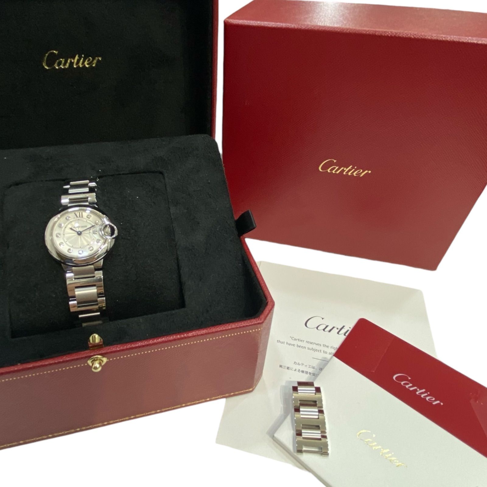 美品】Cartier カルティエ バロンブルー レディース腕時計 11P 