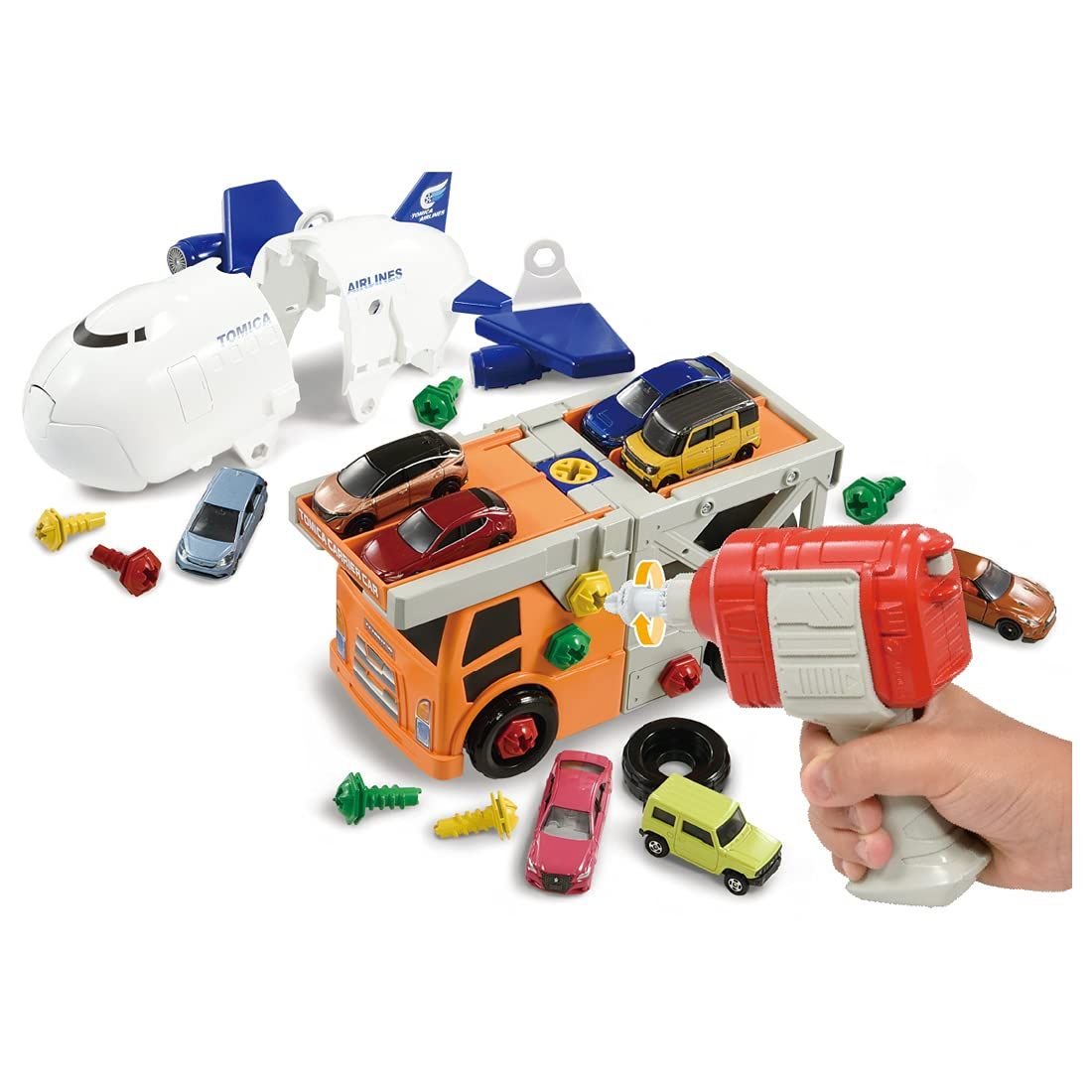 タカラトミー(TAKARA TOMY) トミカ くみかえアクション! キャリアカー & カーゴジェットセット ミニカー おもちゃ 3歳以上 [単品]