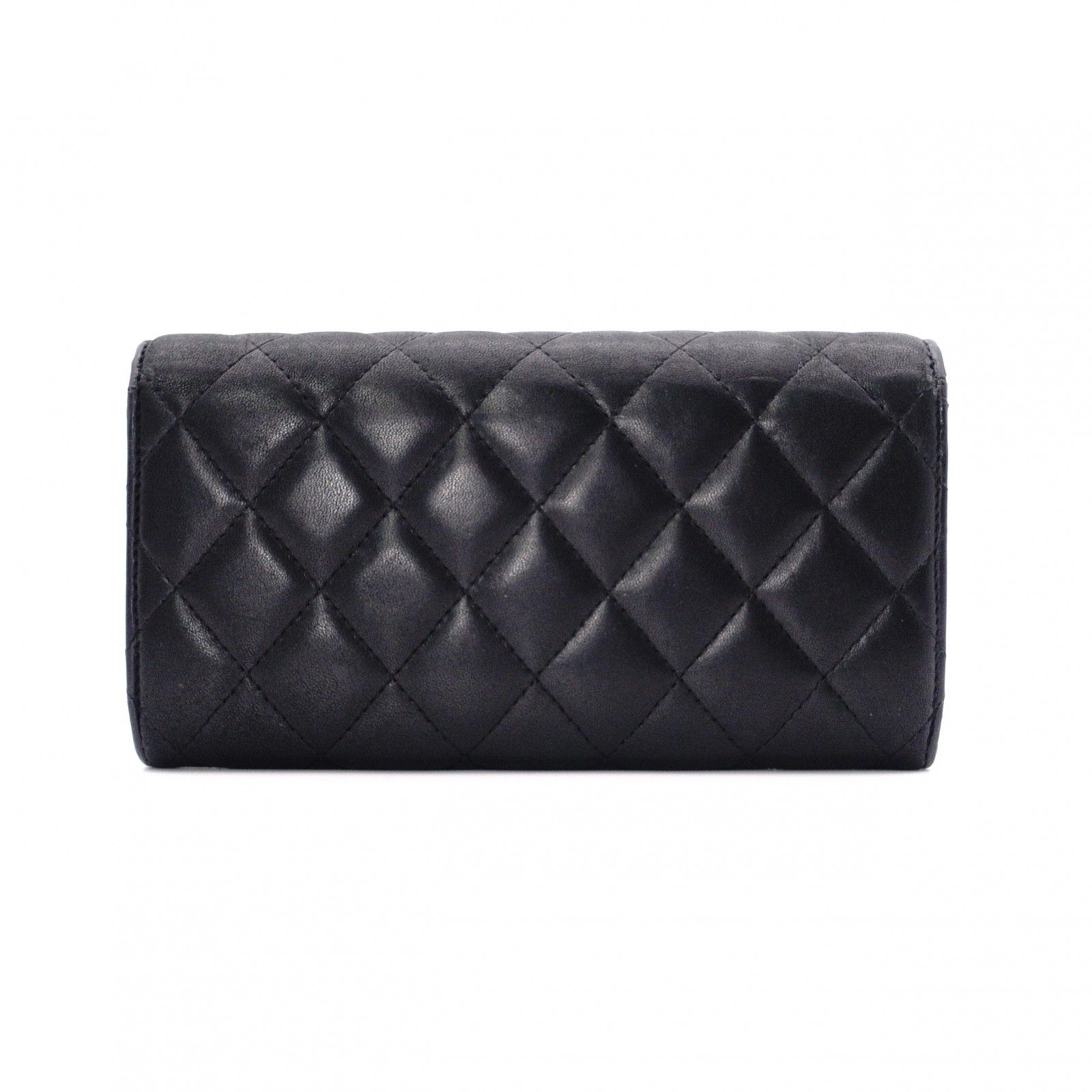 CHANEL シャネル ラムスキン マトラッセ 長財布 レザー 財布 ゴールド 