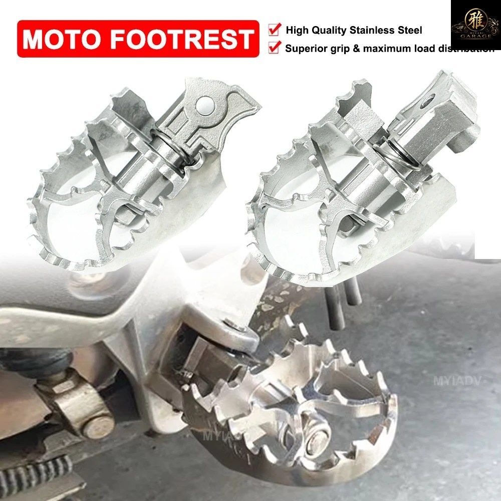 BMW F800GS F700GS F 800/700 GS 08-2017 F650/G650GS 2000-17 ステンレススチール製フットレスト/フットペグ