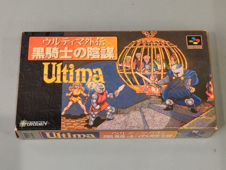 ウルティマ外伝 黒騎士の陰謀 スーパーファミコンソフト 箱・取扱説明