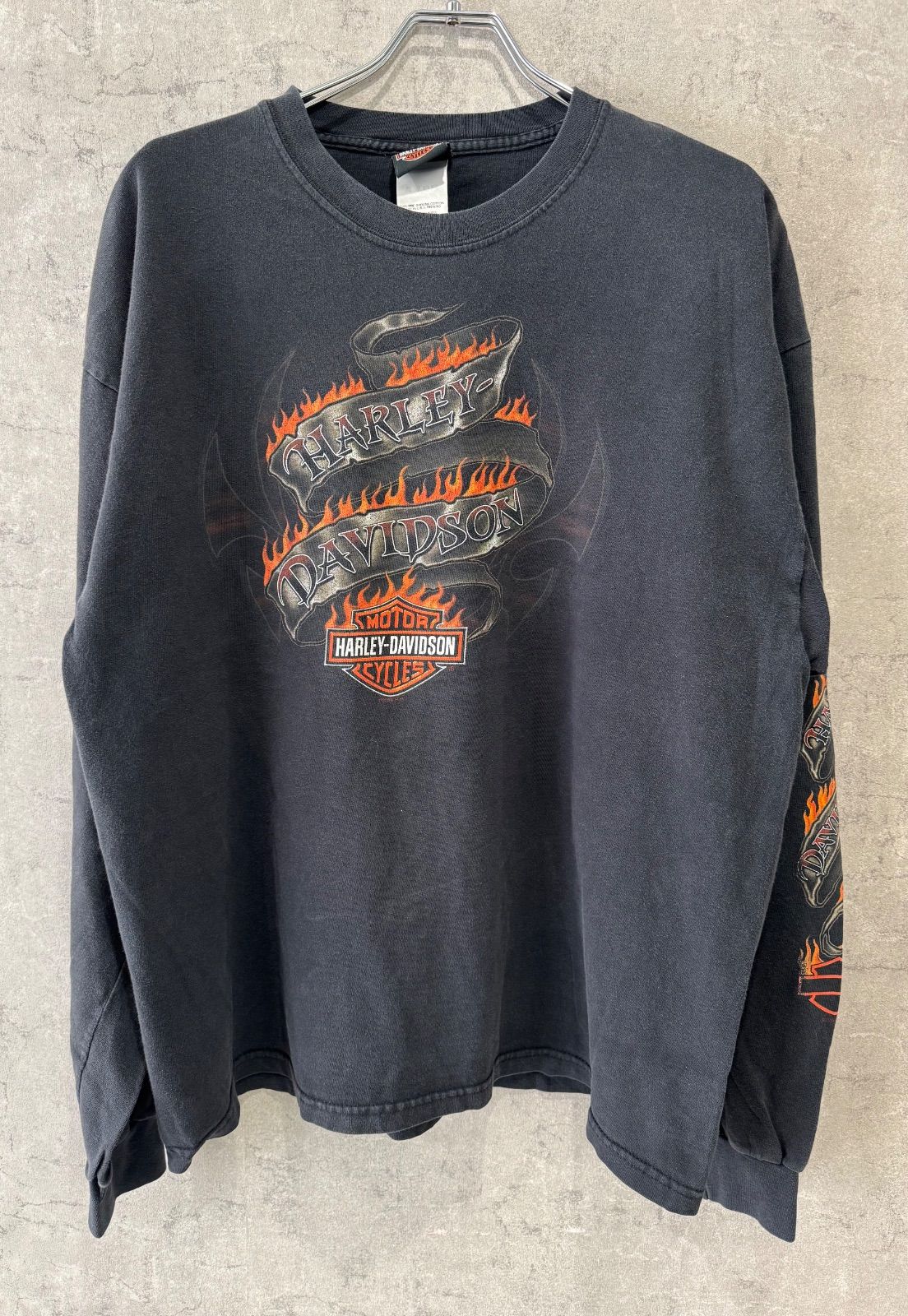 00s ハーレーダビッドソン HARLEY DAVIDSON USA製 長袖Tシャツ ロンT ファイヤーパターン LS vintage ヴィンテージ 17,986円