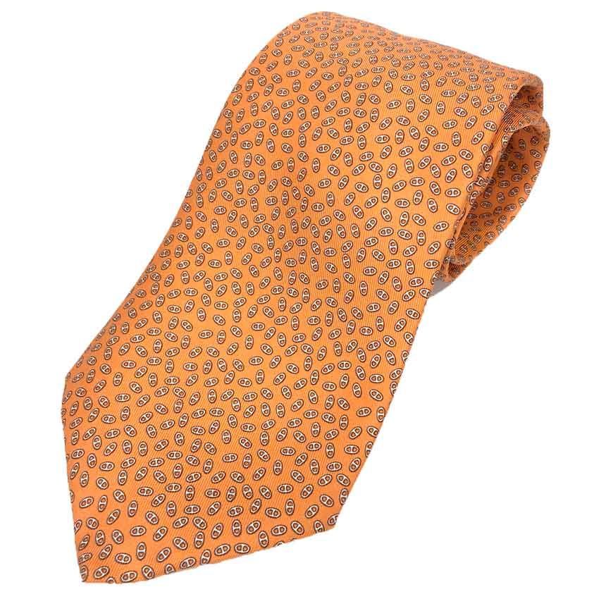 正規品，新作登場 HERMES エルメス ネクタイ シェーヌダンクル