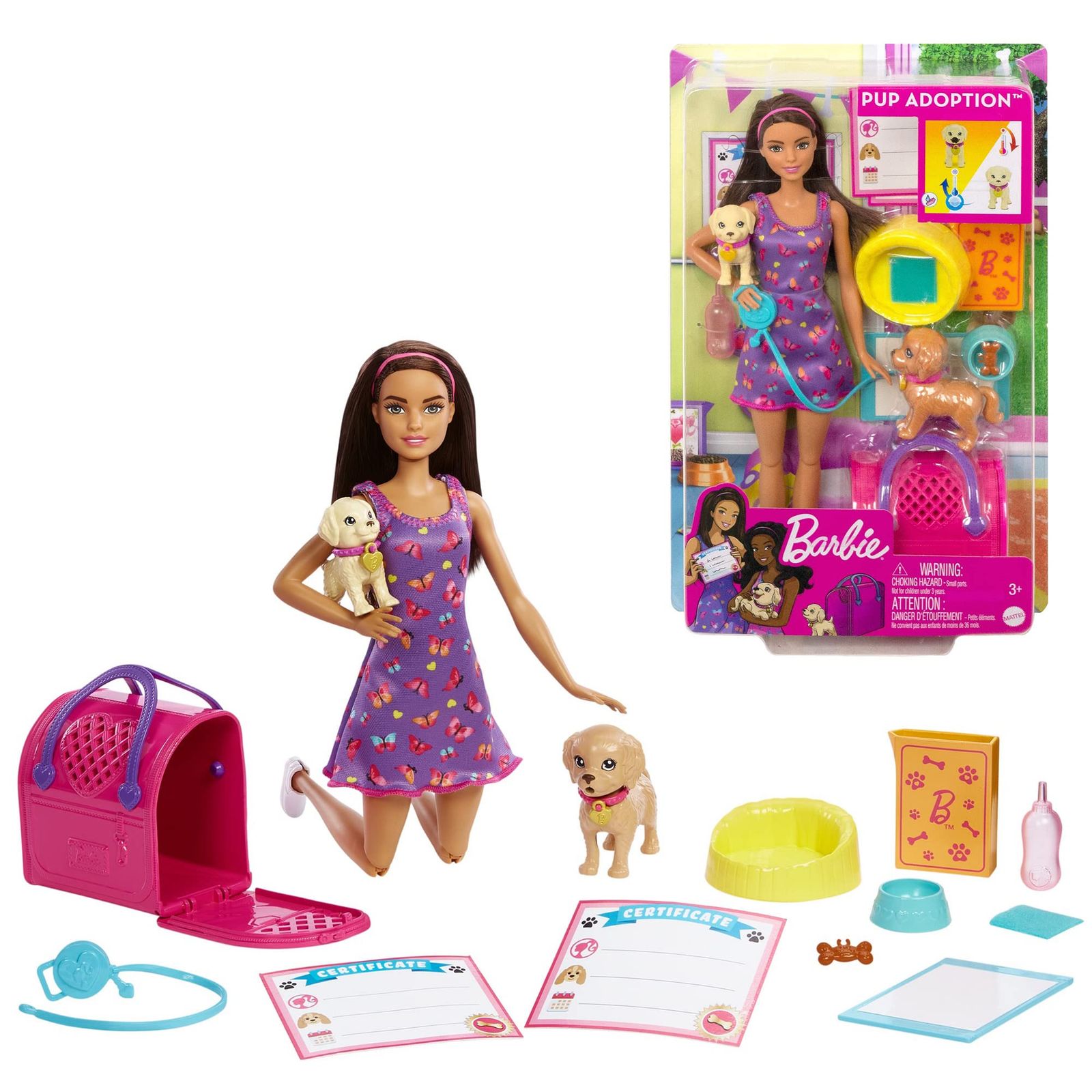 バービー(Barbie) ほごけんとかぞくになろう！ワンちゃんのおせわセット／映画「バービー」に登場！？【着せ替え人形】【ドール、アクセサリープレイセット】 【3才~】 HKD86 [【3】ほごけんのおせわ]