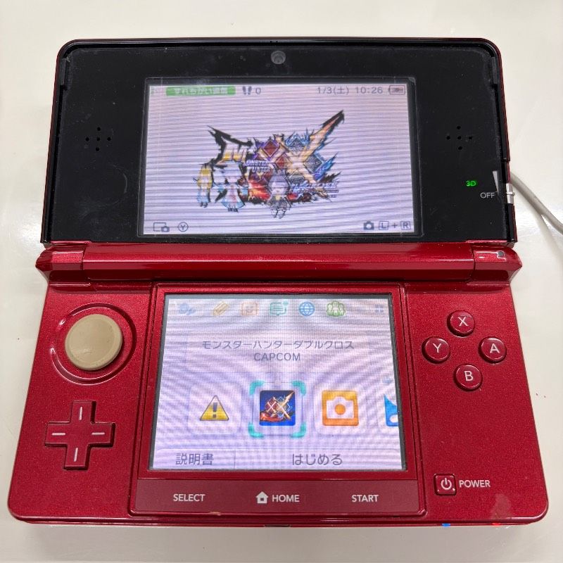 液晶綺麗/初期化済み/動作品】Nintendo3DS 任天堂 CTR-001(JPN) レッド 