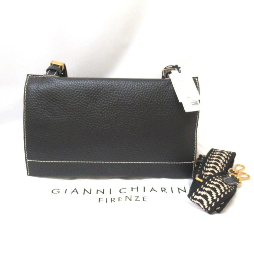 Tj298151 GIANNI CHIARINI　ジャンニ・キアリーニ　NICOLE　ショルダーバッグ　BS11336　ブラック　中古・超美品