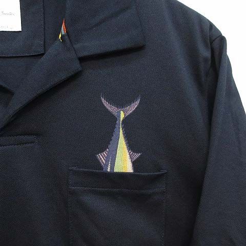 ポールスミス PAUL SMITH マグロ 缶詰 プリント スキッパー ポロシャツ