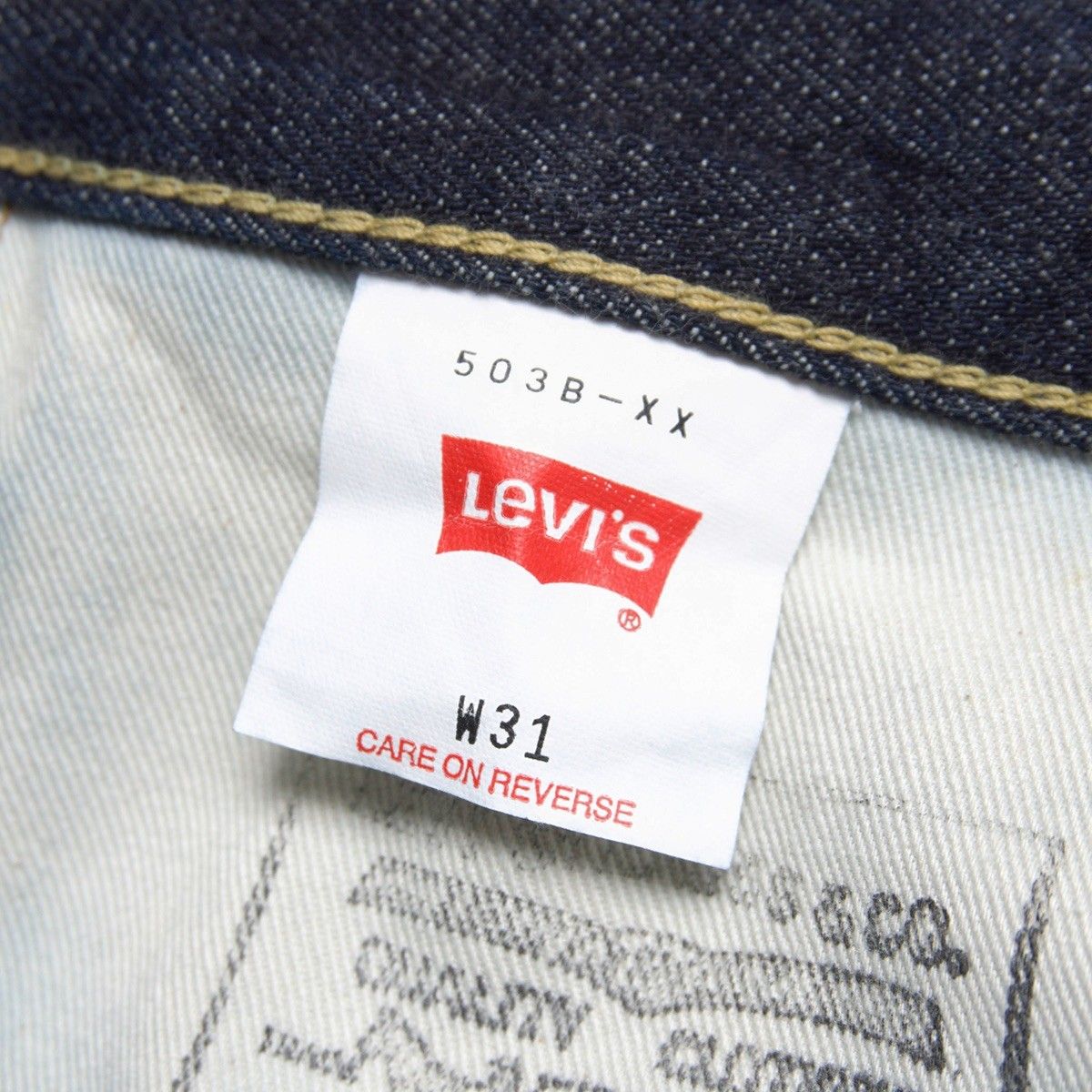 美品/濃紺】 LEVI'S 【 503B XX ビッグE デニムパンツ 】31×36