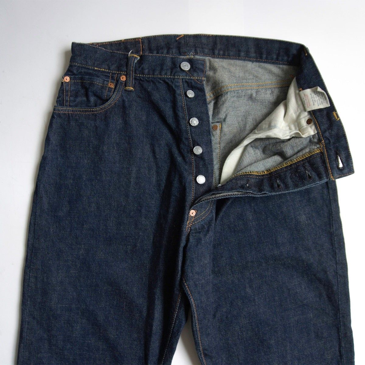 エビスジーンズ　半ズボン　2001 36インチ 美品/濃紺】EVISU 【LOT.2001 デニムパンツ】36×35 エビス ジーンズ
