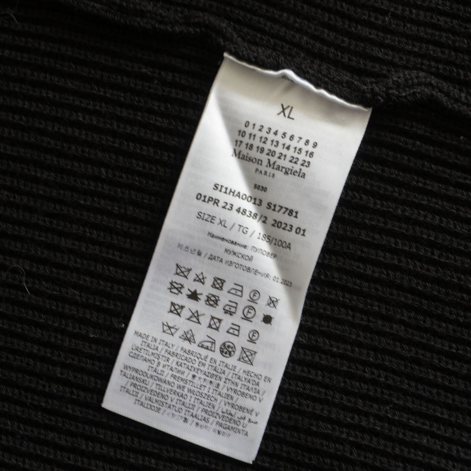 美品】Maison Margiela【23SS/ドライバーズニット】XL ブラック メゾン