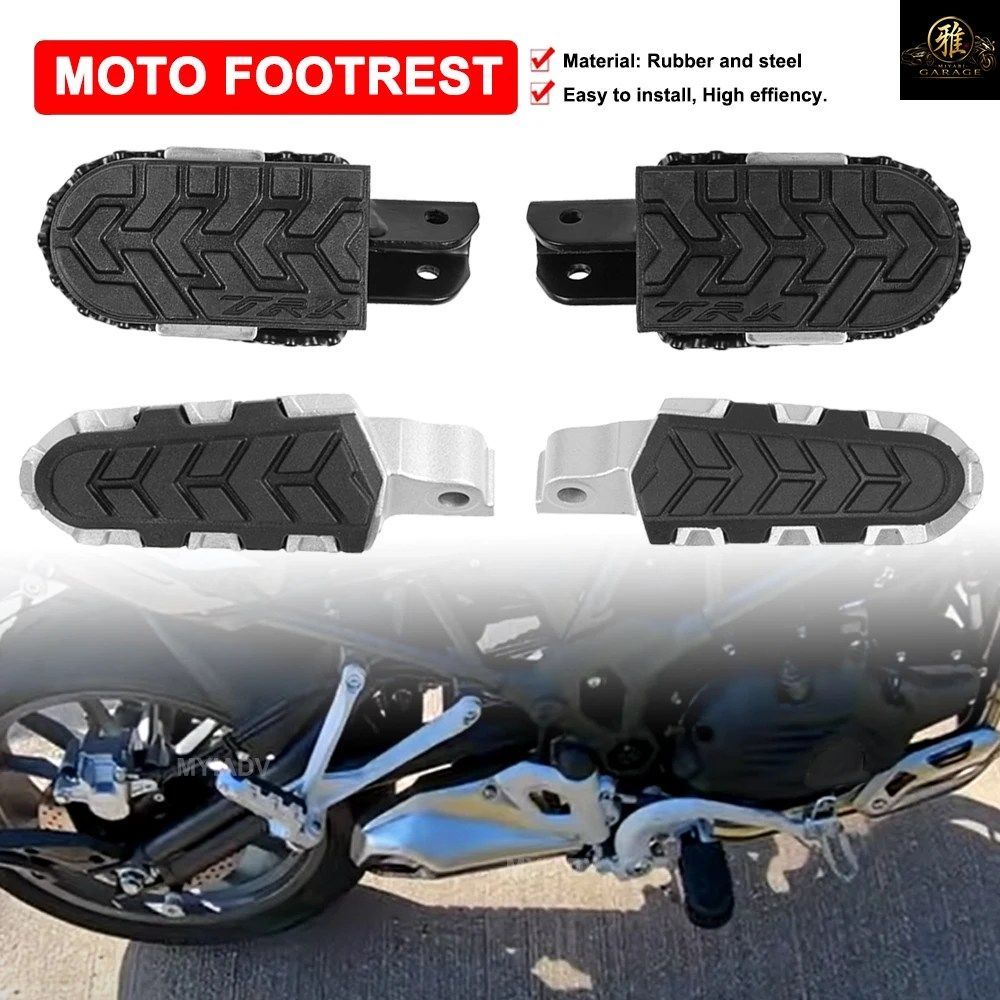 オートバイ用フロントフットレスト リアフットペグ ベネリ TRK502 TRK50 2020年以降 50 スチール製フットレスト ラバーカバー