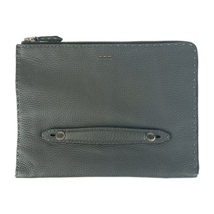 FENDI フェンディ クラッチバッグ セレリア 7M0225 グレー系 シルバー 
