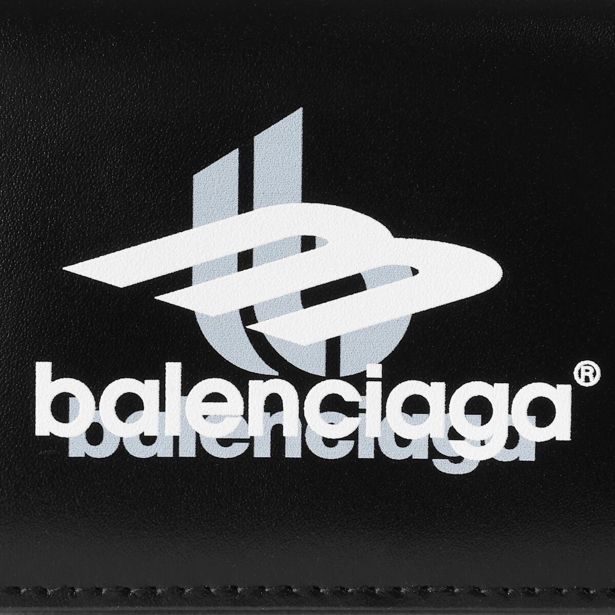 新品 バレンシアガ BALENCIAGA 3つ折り財布 スポーツロゴ ブラック